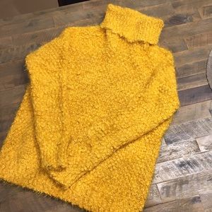 Mustard yellow turtleneck sweater